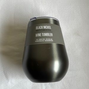 Thirstystone 14oz Double Wall Black Nickel Wine Tumbler .